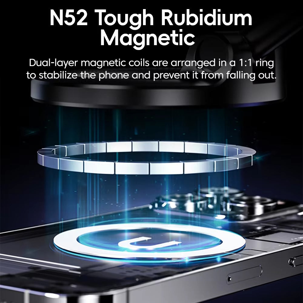 360° Adjustable Magnetic Vacuum Suction Cup Car Phone Holder Mount for Magsafe
