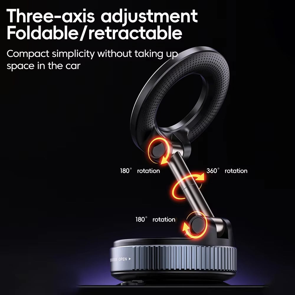 360° Adjustable Magnetic Vacuum Suction Cup Car Phone Holder Mount for Magsafe