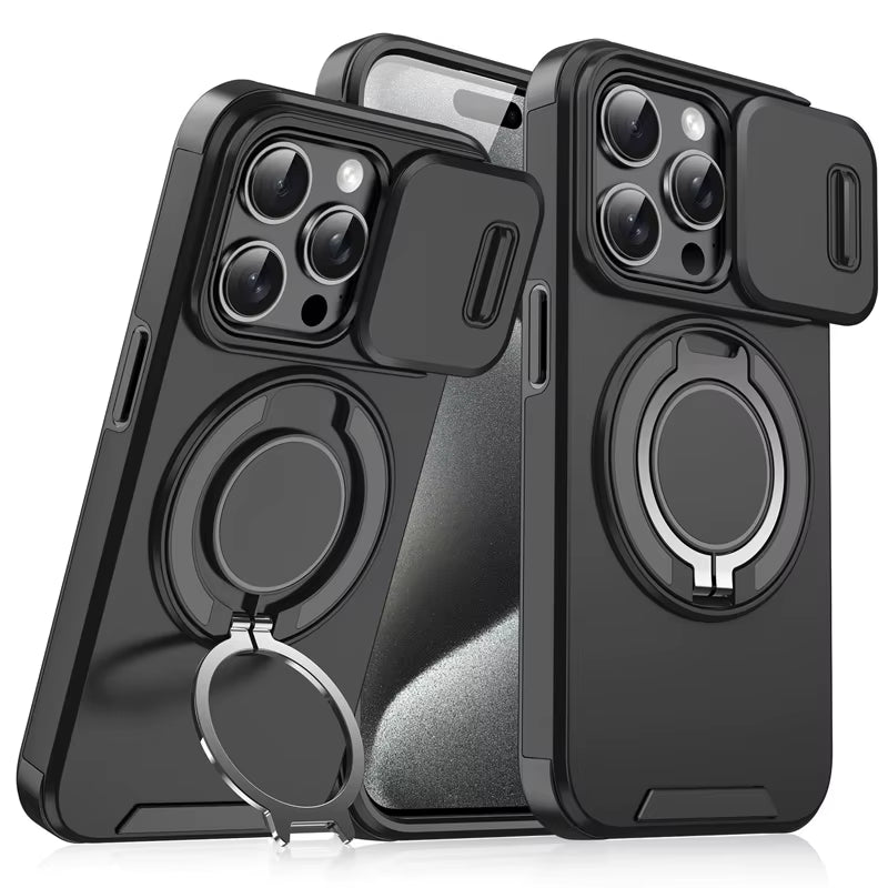 New Arrival for Iphone 15/15 Pro/16/16 Pro/16 Plus/16 17 Pro Max TPU + PC Hybrid Slide Window Lens Protection Mobile Phone Case