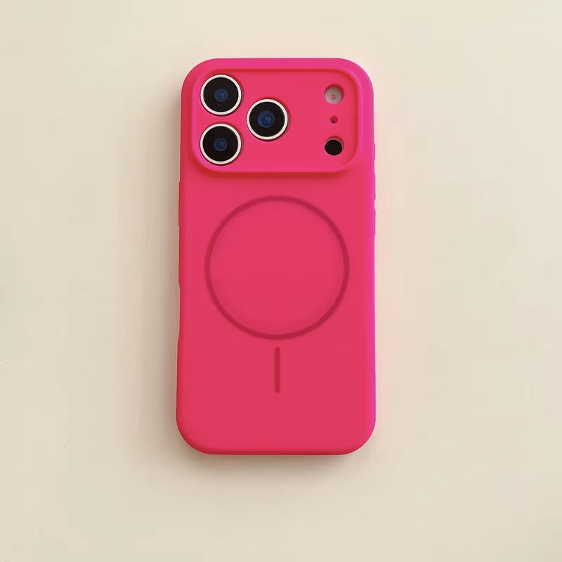 For Magsafe Magnetic Wireless Charging Solid Color Silicone Phone Case for Iphone 17 Pro Max/17/17 Pro Air Bumper Back Cover