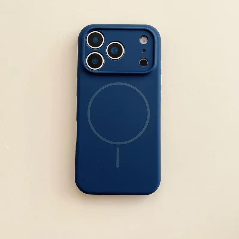 For Magsafe Magnetic Wireless Charging Solid Color Silicone Phone Case for Iphone 17 Pro Max/17/17 Pro Air Bumper Back Cover