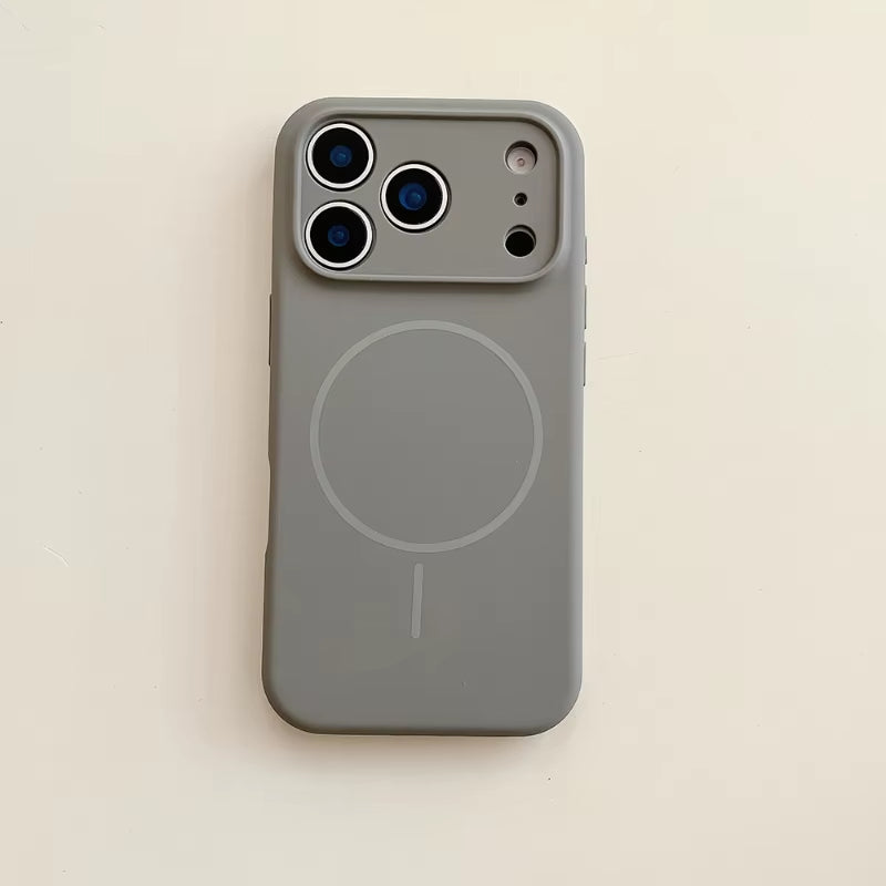 For Magsafe Magnetic Wireless Charging Solid Color Silicone Phone Case for Iphone 17 Pro Max/17/17 Pro Air Bumper Back Cover
