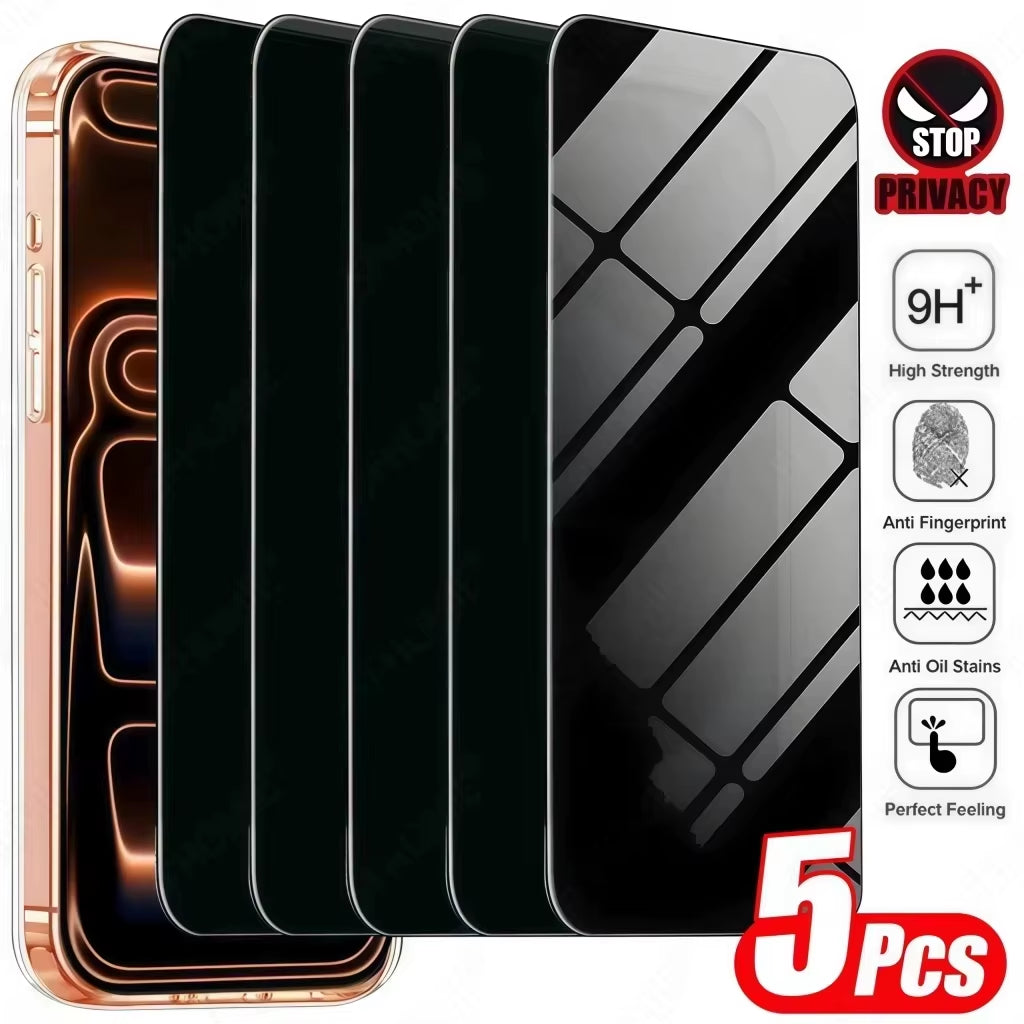 1-5PCS Full Cover Privacy Screen Protector for Iphone 17 Pro Max Air 17Promax 17Pro Iphone17 anti Spy Protective Tempered Glass