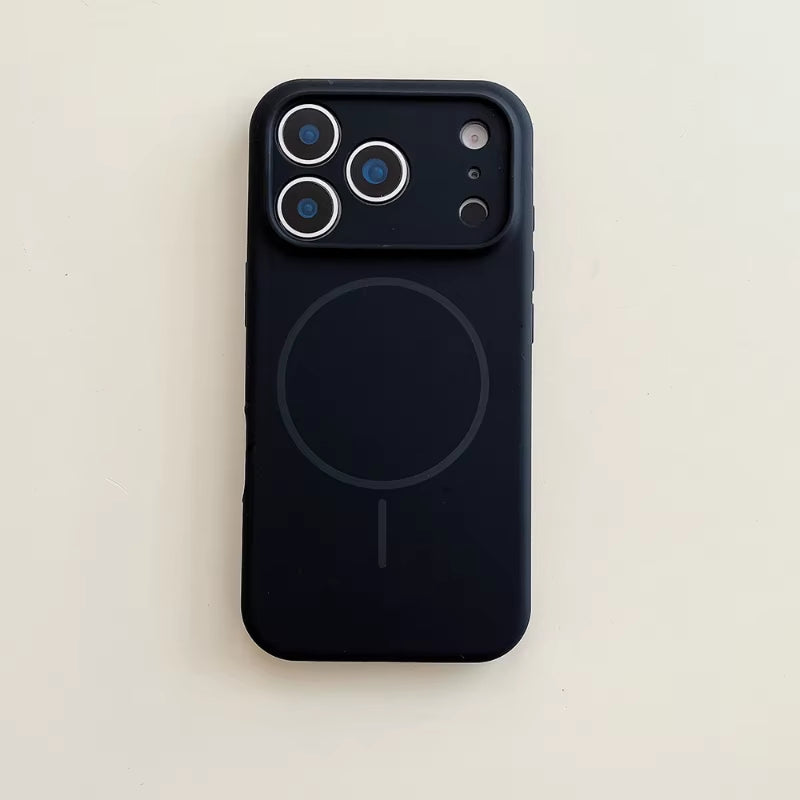 For Magsafe Magnetic Wireless Charging Solid Color Silicone Phone Case for Iphone 17 Pro Max/17/17 Pro Air Bumper Back Cover