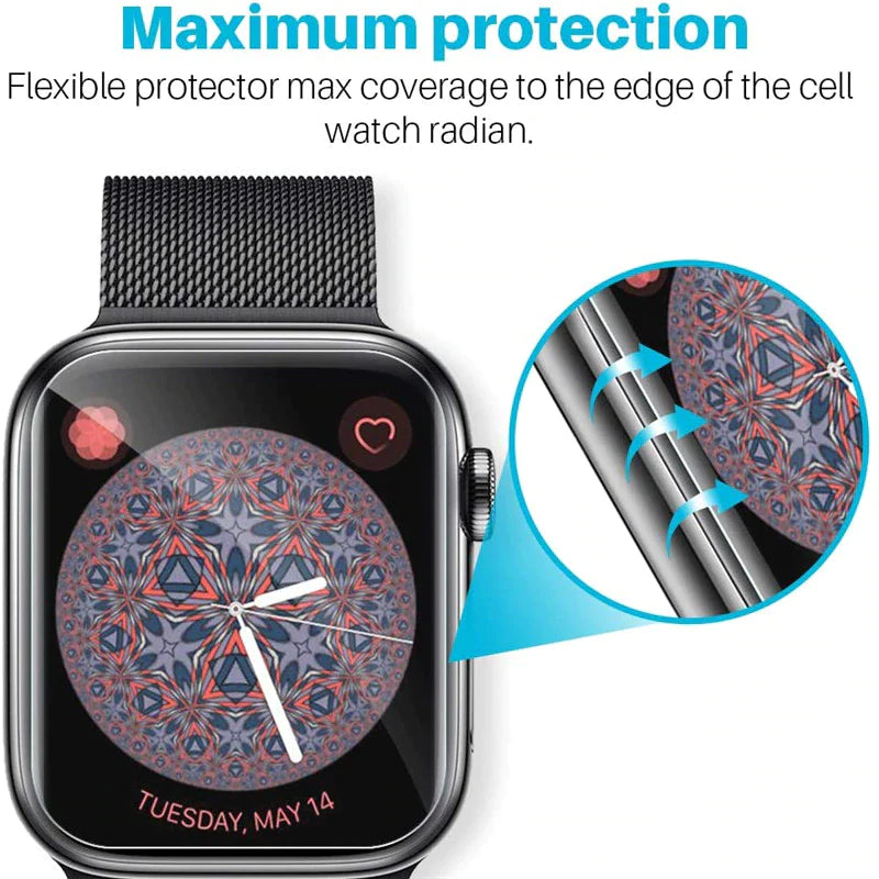 Screen Protector Clear Full Protective Film for Apple Watch 8 7 6 SE 5 4 45MM 41MM 40MM 44MM Not Glass for Iwatch 3 2 38MM 42MM