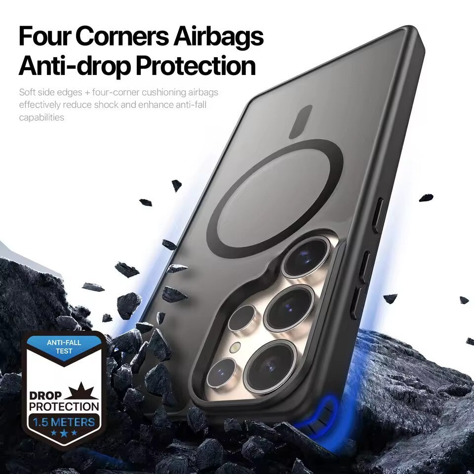 For Samsung Galaxy S26 S25 Ultra S24 S23 S22 Frosted Case Mag Safe Shockproof