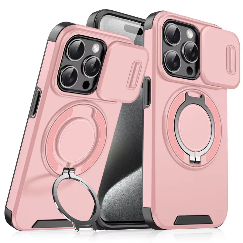 New Arrival for Iphone 15/15 Pro/16/16 Pro/16 Plus/16 17 Pro Max TPU + PC Hybrid Slide Window Lens Protection Mobile Phone Case