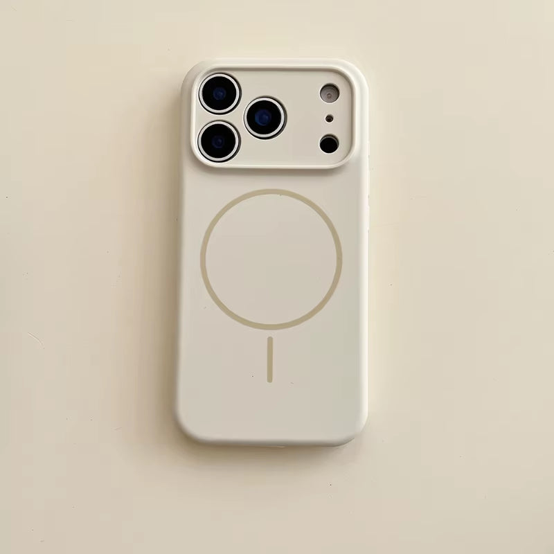 For Magsafe Magnetic Wireless Charging Solid Color Silicone Phone Case for Iphone 17 Pro Max/17/17 Pro Air Bumper Back Cover