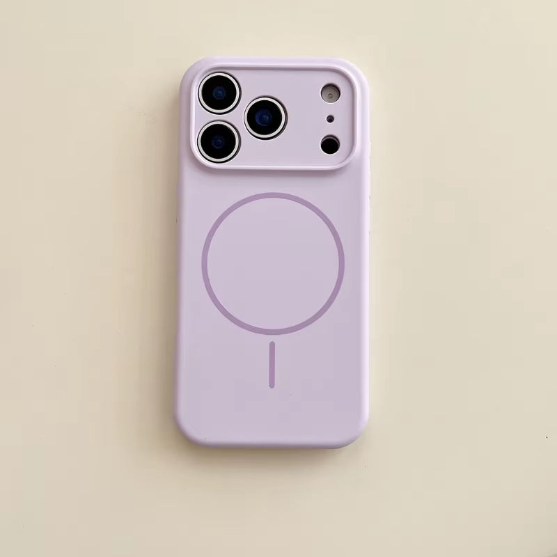 For Magsafe Magnetic Wireless Charging Solid Color Silicone Phone Case for Iphone 17 Pro Max/17/17 Pro Air Bumper Back Cover