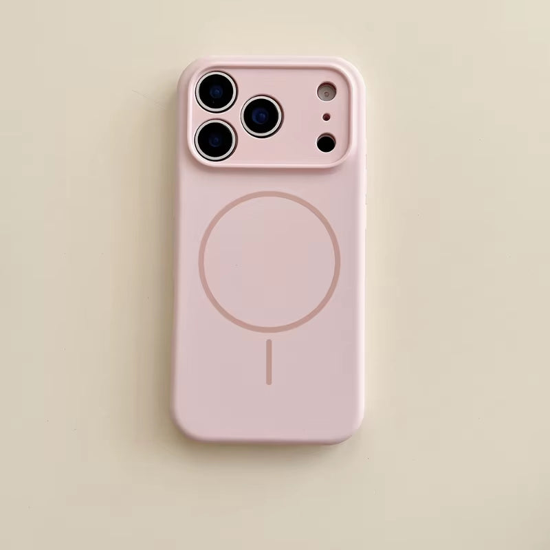For Magsafe Magnetic Wireless Charging Solid Color Silicone Phone Case for Iphone 17 Pro Max/17/17 Pro Air Bumper Back Cover