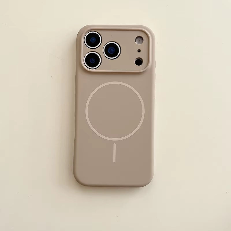 For Magsafe Magnetic Wireless Charging Solid Color Silicone Phone Case for Iphone 17 Pro Max/17/17 Pro Air Bumper Back Cover