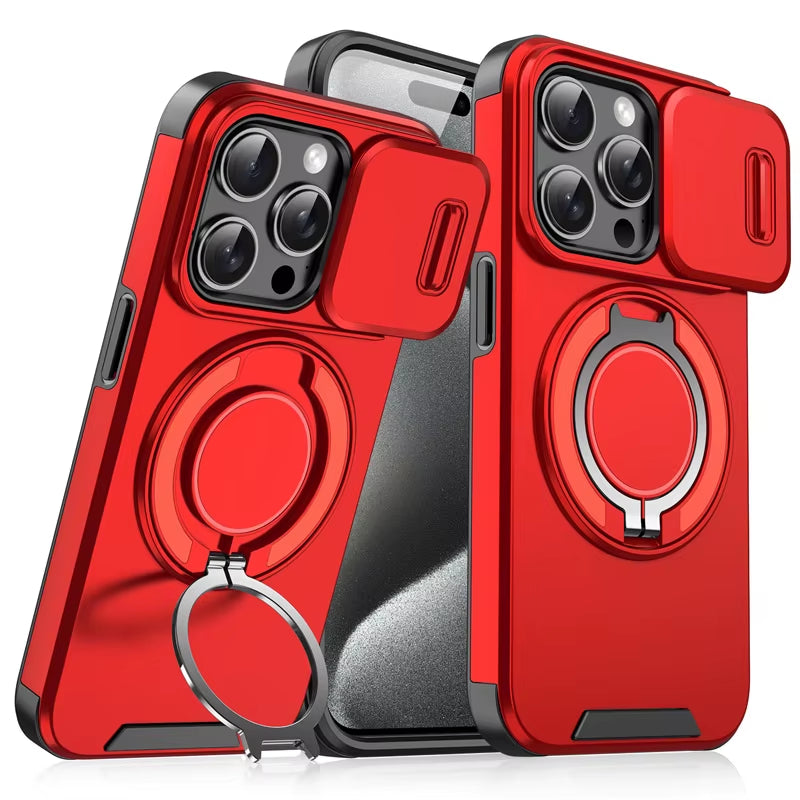 New Arrival for Iphone 15/15 Pro/16/16 Pro/16 Plus/16 17 Pro Max TPU + PC Hybrid Slide Window Lens Protection Mobile Phone Case