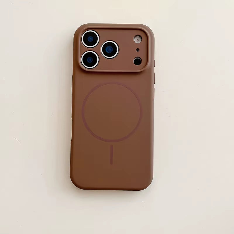For Magsafe Magnetic Wireless Charging Solid Color Silicone Phone Case for Iphone 17 Pro Max/17/17 Pro Air Bumper Back Cover