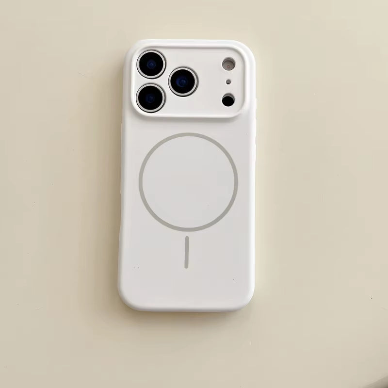 For Magsafe Magnetic Wireless Charging Solid Color Silicone Phone Case for Iphone 17 Pro Max/17/17 Pro Air Bumper Back Cover