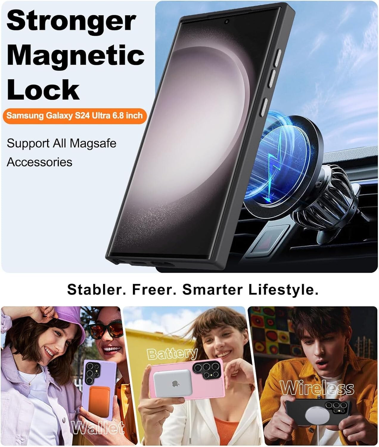 For Samsung Galaxy S26 S25 Ultra S24 S23 S22 Frosted Case Mag Safe Shockproof