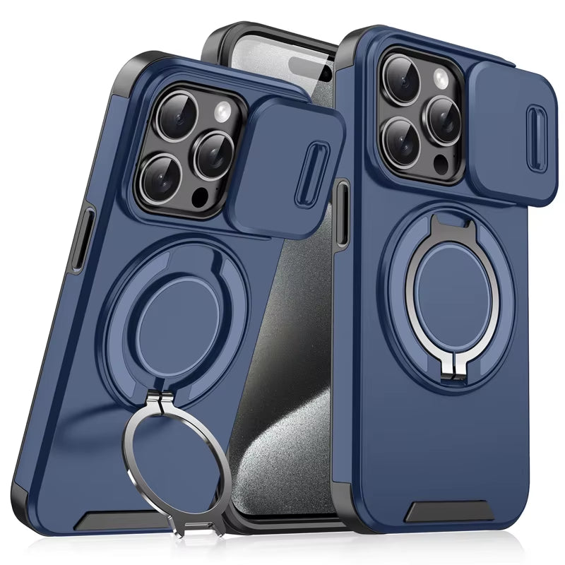 New Arrival for Iphone 15/15 Pro/16/16 Pro/16 Plus/16 17 Pro Max TPU + PC Hybrid Slide Window Lens Protection Mobile Phone Case