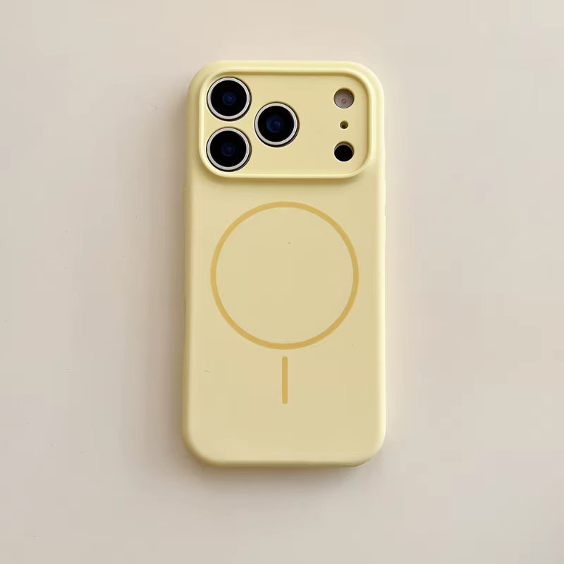 For Magsafe Magnetic Wireless Charging Solid Color Silicone Phone Case for Iphone 17 Pro Max/17/17 Pro Air Bumper Back Cover