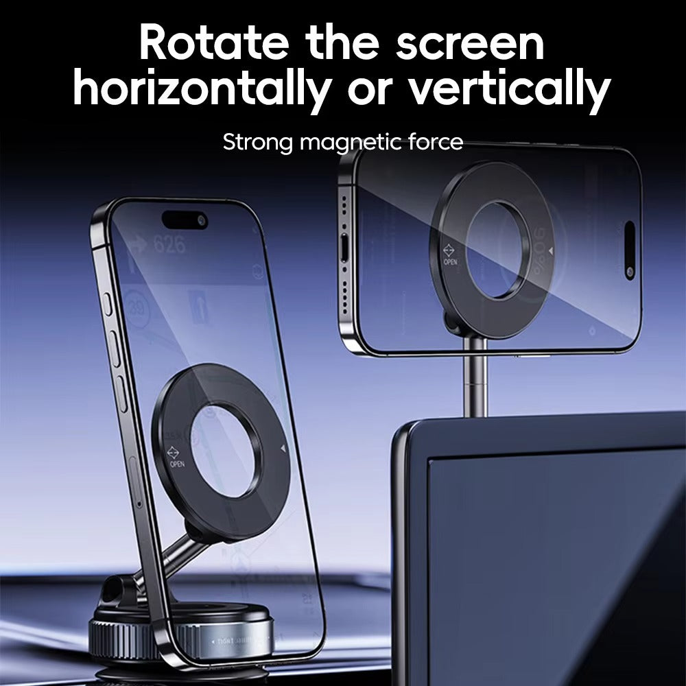 360° Adjustable Magnetic Vacuum Suction Cup Car Phone Holder Mount for Magsafe